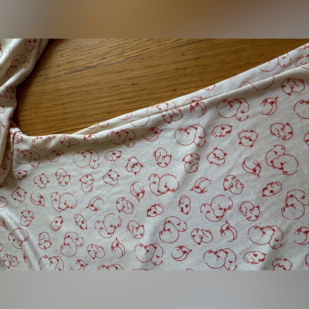 70s Vintage Halston Sleeping Kitties Novelty Print Blouse - Picture 6 of 7